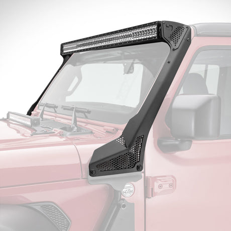 Go Rhino 18-20 Jeep Wrangler JL/JLU/Gladiator JT XE Windshield Light Bar Mount - 50in Single Row 730500T