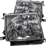 ANZO 1997-2000 Toyota Tacoma Crystal Headlights Black 121139