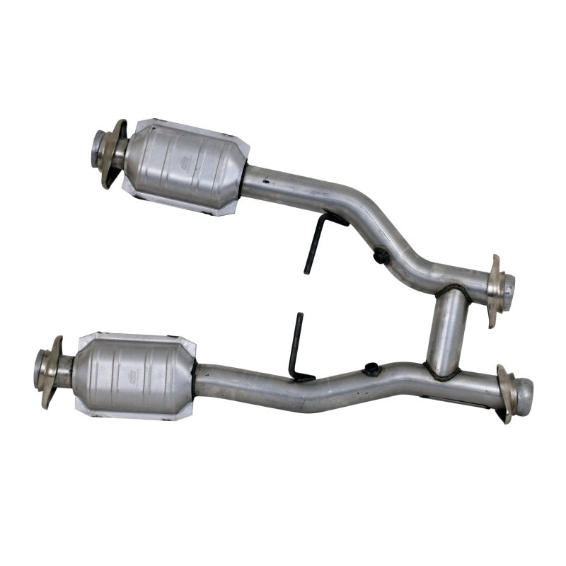 BBK 96-04 Mustang 4.6 GT / Cobra Short Mid H Pipe w Catalytic Converters 2-1/2 For Long Tube Headers 1538