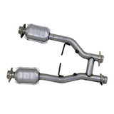 BBK 96-04 Mustang 4.6 GT / Cobra Short Mid H Pipe w Catalytic Converters 2-1/2 For Long Tube Headers 1538