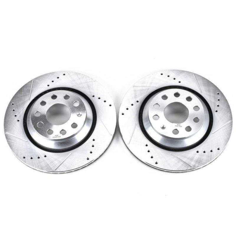 Power Stop 17-18 Audi RS3 Rear Evolution Drilled & Slotted Rotors - Pair EBR1070XPR