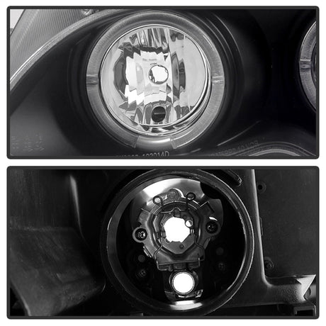 Spyder BMW E46 3-Series 02-05 4DR Projector Headlights 1PC LED Halo Blk PRO-YD-BMWE4602-4D-AM-BK 5042415
