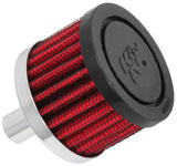 K&N Steel Base Crankcase Vent Filter .5in Vent OD x 2in OD x 1.5in Height 62-1010