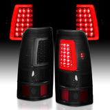 ANZO 2003-2006 Chevy Silverado 1500 LED Taillights Plank Style Black w/Smoke Lens 311334