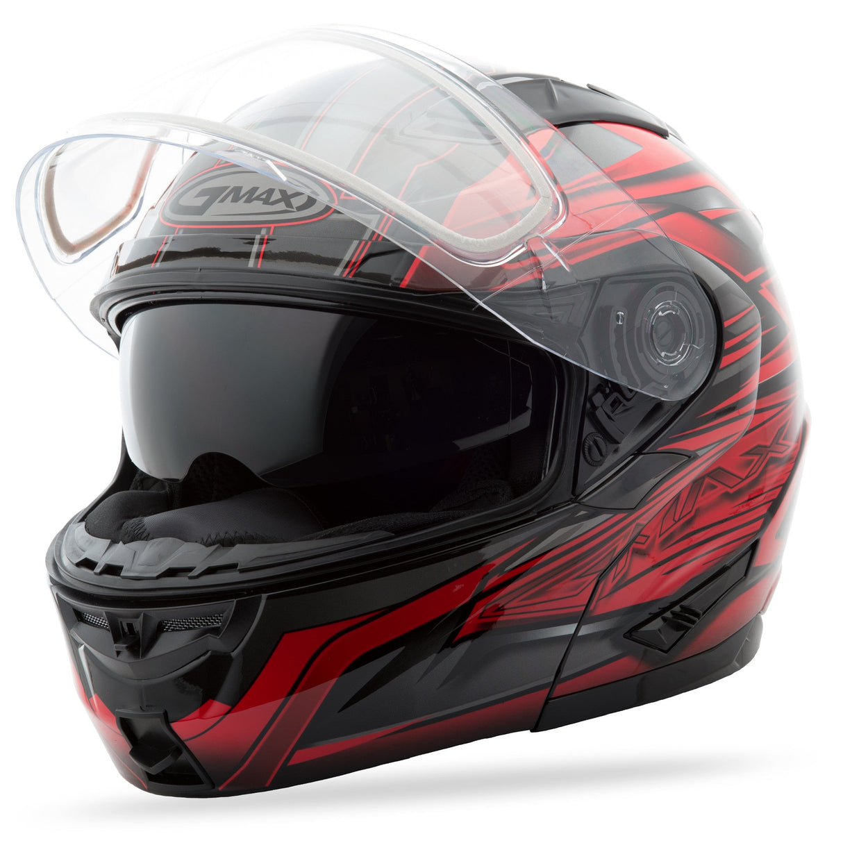 GMAX Gm-64s Modular Carbide Snow Helmet Black/Red Sm G2641204 TC-1