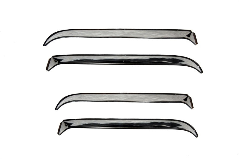 AVS 07-18 Jeep Wrangler Ventshade Front & Rear Window Deflectors 4pc - Chrome 14918