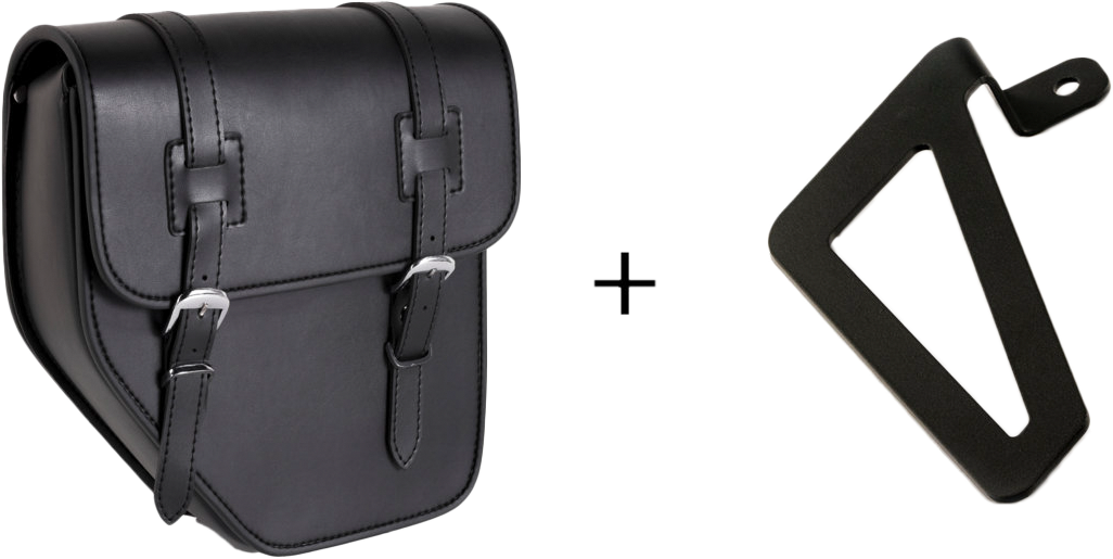 CUSTOMACCES Ibiza Saddlebag Black Left W/Base +Support APS016N