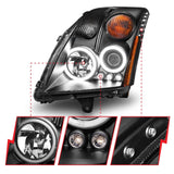 ANZO 2007-2012 Nissan Sentra Projector Headlights Black 121276