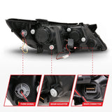 ANZO 2011-2013 Kia Optima Projector Headlights w/ Halo Black (CCFL) 121460