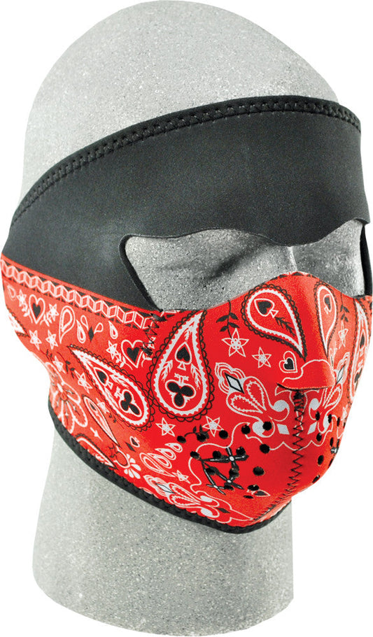 ZAN Full Face Mask (Red Paisley Ba Danna) WNFM053