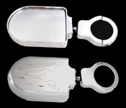 MODQUADSide View Billet Mirror Set (Flames Polished)R-SIDE