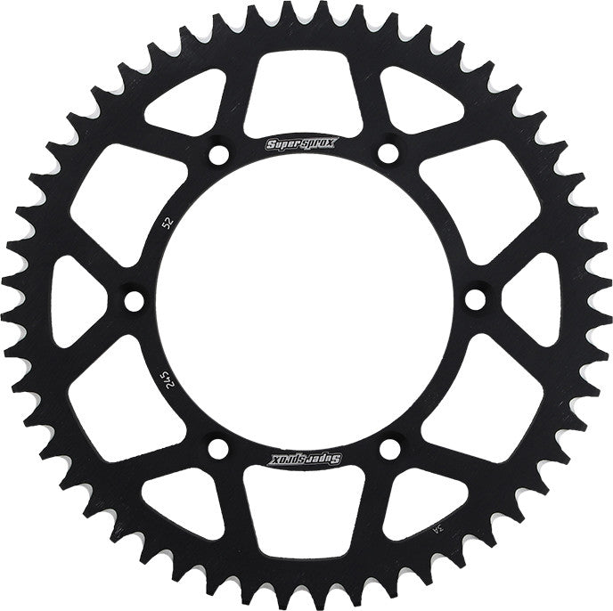 SUPERSPROX Rear Sprocket Aluminum 52t-520 Blk Yam RAL-245-52-BLK
