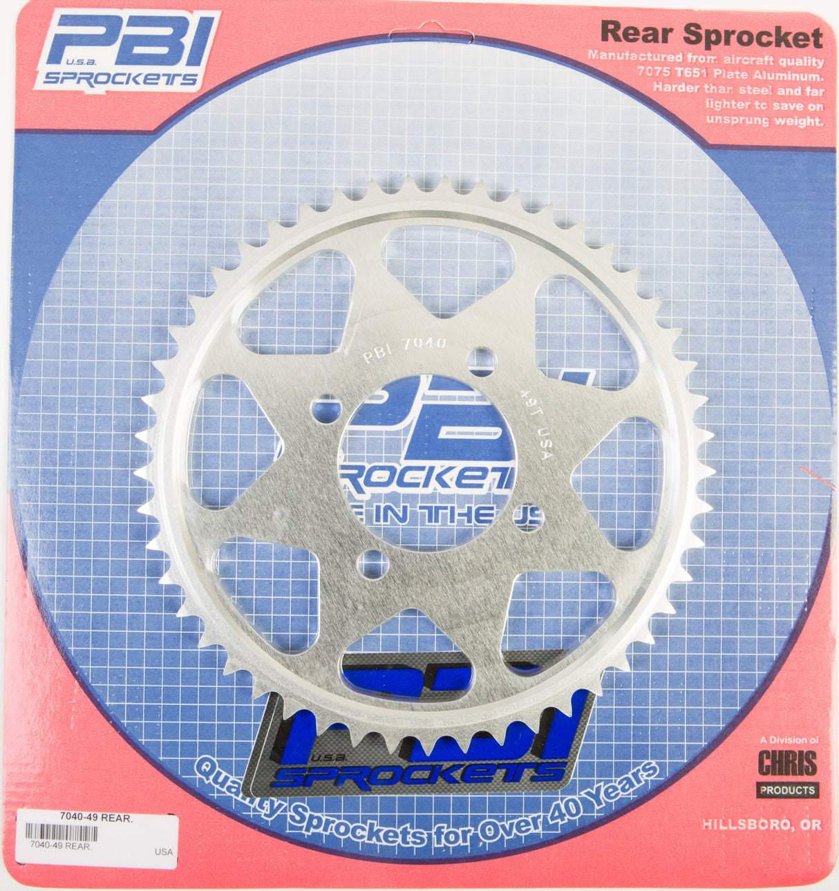 PBIRear Sprocket Aluminum 49t-428 Yam7040-49-2