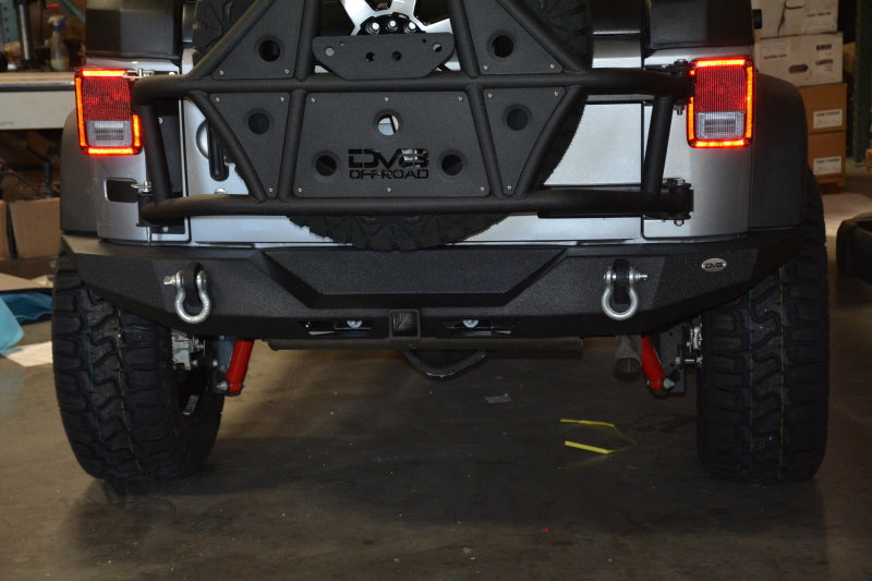 DV8 Offroad 07-18 Jeep Wrangler JK Rear Bumper Full Length RBSTTB-09