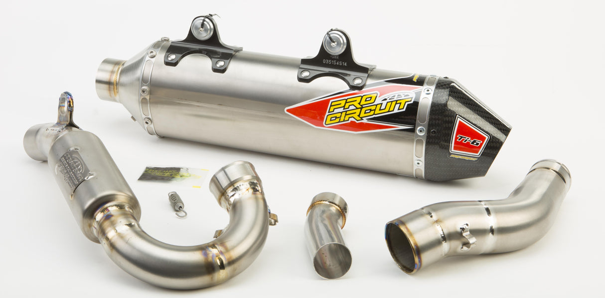 PRO CIRCUIT Ti-6 Titanium Exhaust System W/Carbon End Cap 0351545F