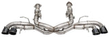 Corsa 2020 Corvette C8 3in Xtreme Cat-Back Exhaust 4.5in Blk Quad Tips - Integrates stock AFM Valve 21102BLK