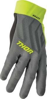 THOR Draft Gloves - Gray/Acid - XS 3330-6812