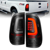 ANZO 2008-2016 Ford  F-250  LED Tail w/ Lights Bar Black Housing Smoke Lens 311379