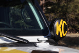 KC HiLiTES 6in. Round Soft Cover (Pair) - Black w/Yellow KC Logo 5102