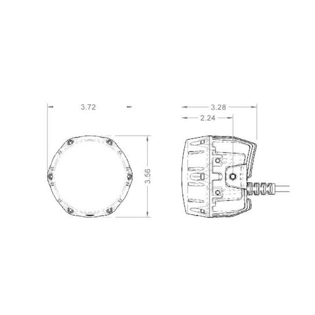 ARB NACHO Quatro Flood 4in. Offroad LED Light - Pair PM451