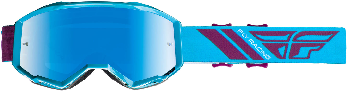 FLY RACING Zone Goggle Blue/Port W/Blue Mirror Lens W/Post FLA-015