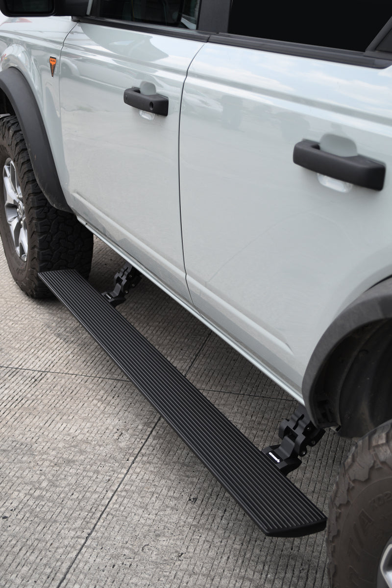Go Rhino 21-23 Ford Bronco 4dr E-BOARD E1 Electric Running Board Kit (No Drill) - Tex. Blk 20412974PC