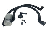J&L 11-17 Ford F-150 5.0L / 11-14 Ford F-150 6.2L Driver Side Oil Separator 3.0 - Clear Anodized 3016D-C