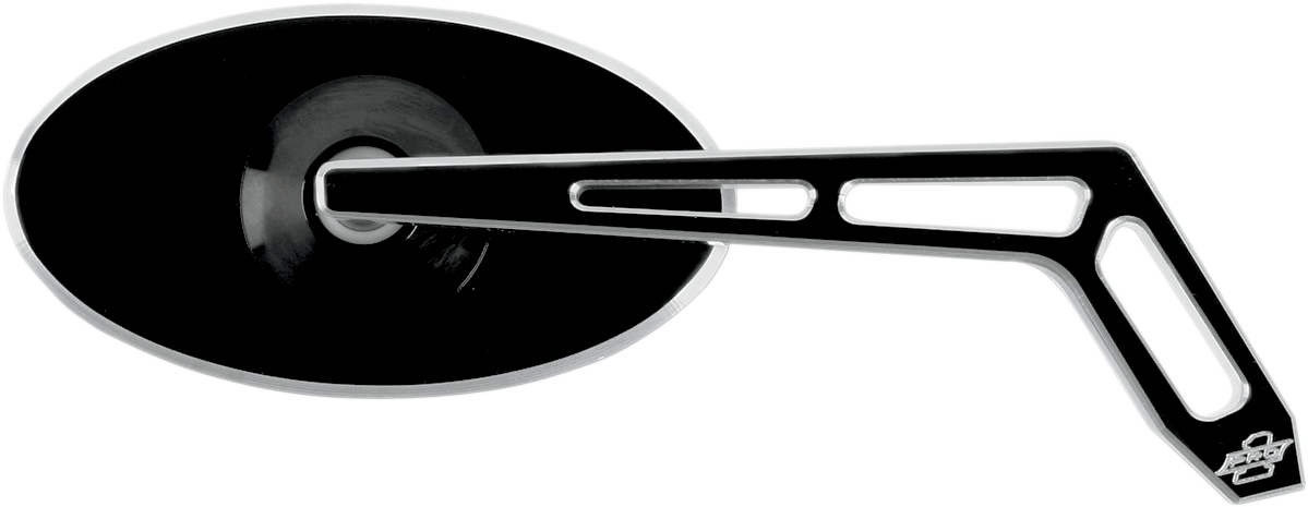 PRO-ONE PERF.MFG. Mirror - Oval - Black - Right 102320B