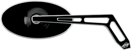 PRO-ONE PERF.MFG. Mirror - Oval - Black - Right 102320B