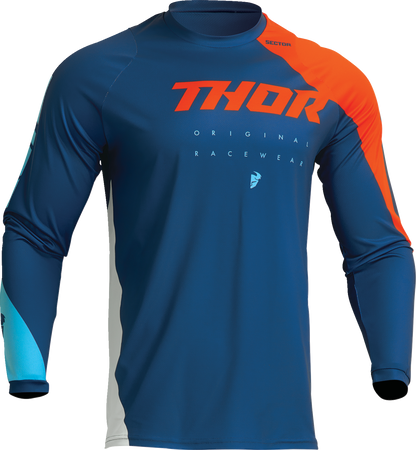 THOR Youth Sector Edge Jersey - Navy/Orange - Large 2912-2243