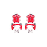 Power Stop 00-06 Audi TT Quattro (w/Non Vented Rotors Only) Rear Red Calipers w/Brackets - Pair S2574