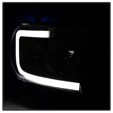 Xtune Toyota Tundra 07-13 LED Light Bar Projector Headlights Black PRO-JH-TTU07-LED-BK 9027888