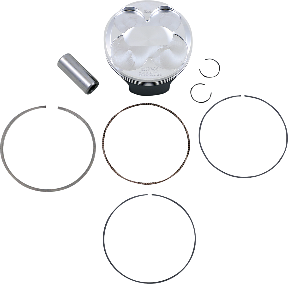 WOSSNER Piston Kit - RMZ250 - 76.96 mm 8666DA