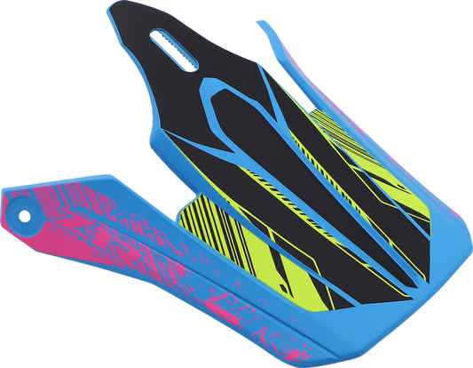 Z1R Youth F.I. Visor Kit - Fractal - Matte Blue/Hi-Viz 0132-1582