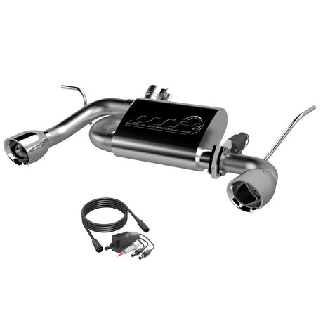 QTP 07-18 Jeep Wrangler 3.6L/3.8L 304SS Screamer Axle Back Exhaust w/4in Tips 425007