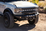 DV8 Offroad 2021+ Ford Bronco Front Bumper Winch Capable w/ Optional Bull Bar/Aux Light Opening FBBR-01