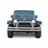 Rampage 1976-1983 Jeep CJ5 Double Tube Bumper Front - Stainless 8420