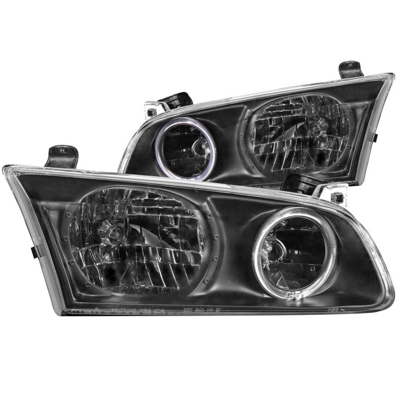 ANZO 2000-2001 Toyota Camry Crystal Headlights w/ Halo Black 121123