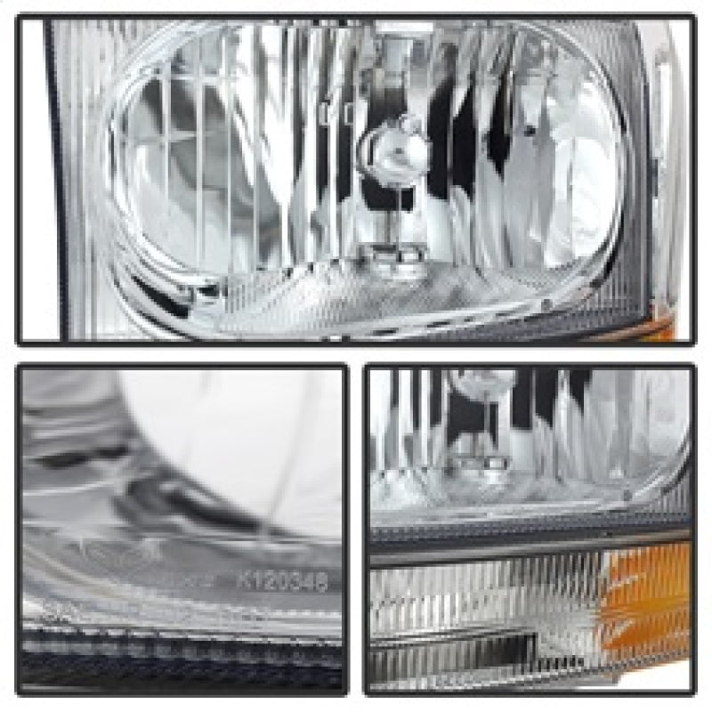 Xtune Ford F250/350/450 Superduty 99-04 Crystal Headlights w/ Bumper Lights HD-JH-FF25099-AM-C 9025419