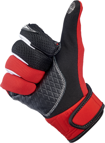 BILTWELL Baja Gloves - Red - Small 1508-0801-302