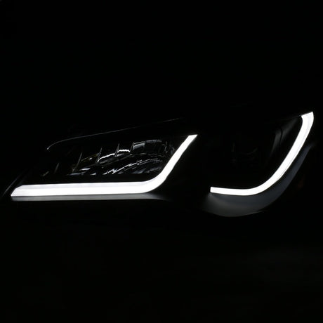 ANZO Projector Headlights With Plank Style Design Black w/Amber 15-16 Toyota Camry (4DR) 121518