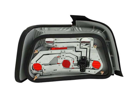 ANZO 1992-1998 BMW 3 Series E36 Sedan Taillights Red/Clear 221216