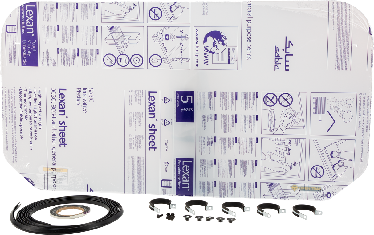 OPEN TRAILRear Windshield Clr Kaw Mule 600 610V000160-12200T