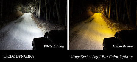 Diode Dynamics 30 In LED Light Bar Single Row Straight - Amber Combo Each Stage Series DD5054