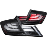 ANZO 2013-2015 Honda Civic LED Taillights Black 321323