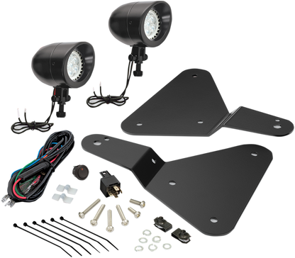 SHOW CHROME Driving Lights - Black Satin - Spyder F3 41-301LBK