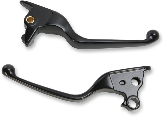 DRAG SPECIALTIES Lever Set - Black H07-0593MB