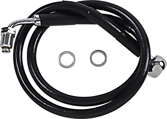 DRAG SPECIALTIES Brake Line - +6" - Black - '18-'21 Softail 618601-6BLK