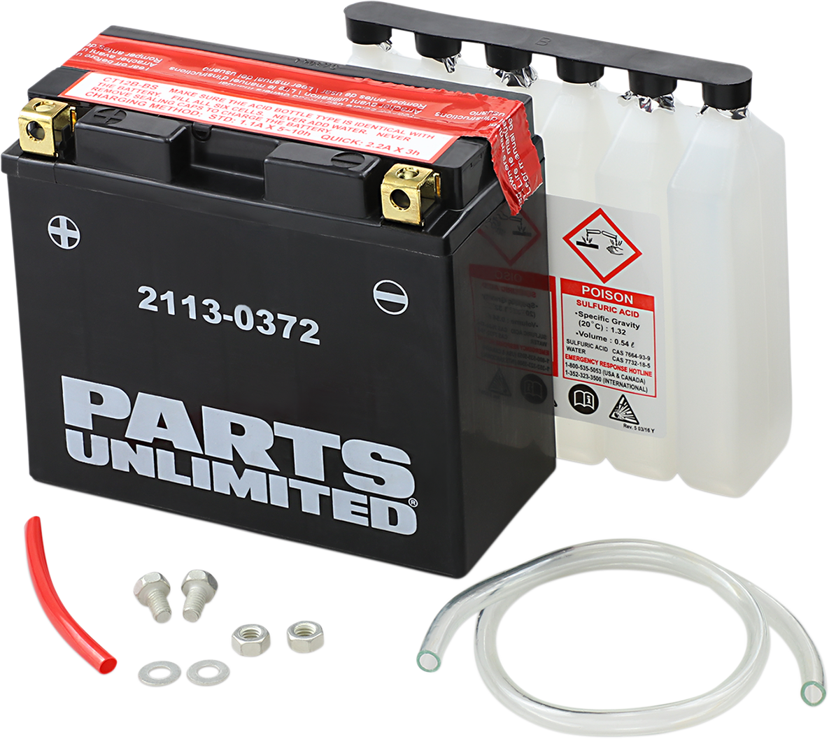 Parts Unlimited Agm Battery - Yt12b-Bs Ct12b-Bs