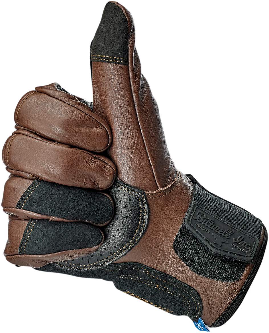 BILTWELL Belden Gloves - Chocolate/Black - Small 1505-0201-302